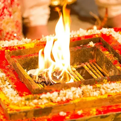 Sacred homa havan fire ritual for Vedic remedies